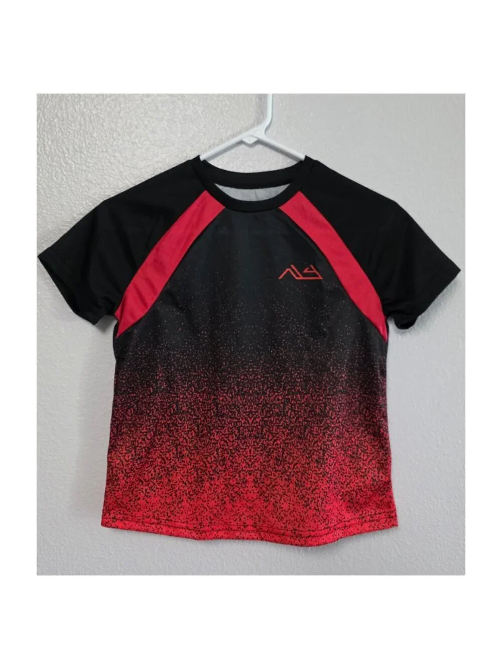 SHEIN Boys 8Y Black Red Athletic Shirt Shorts 2 Piece Set NWOT